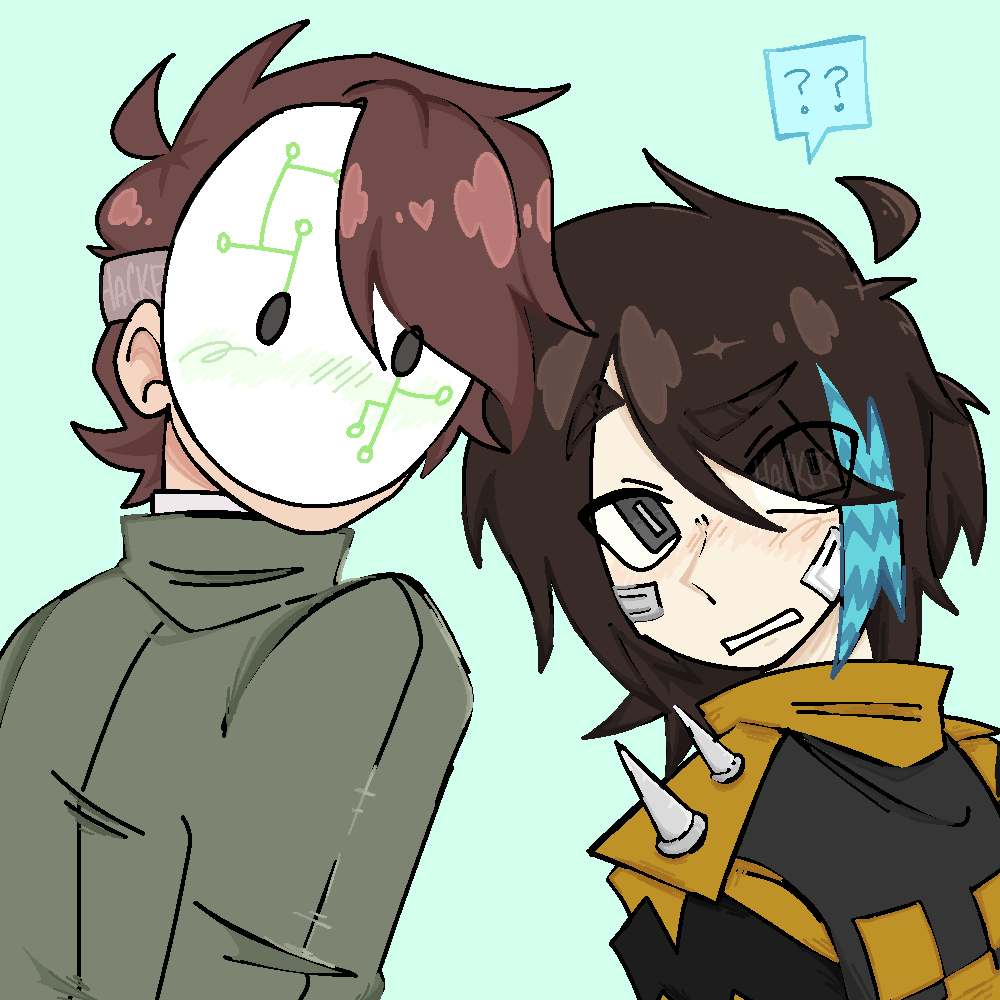 systemicvirxs's tweet photo. I don’t post enough of my own art here lol.. request from my partner ee

left character [Atlas] belongs to MelancholyNightmares, right [Hacker] [my goat] belongs to MC Jams/og skin’s owner ^.^

#mcjams #minecraftjams #melancholynightmares #fanart #crossover https://t.co/3iGpcY8dm4