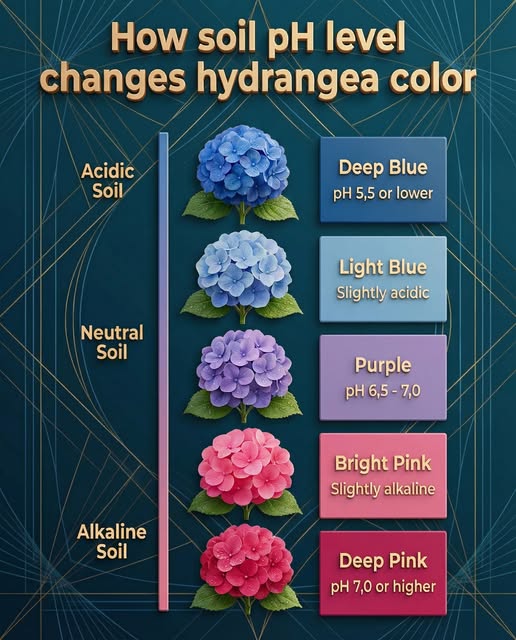 Rainmaker1973's tweet image. Did you know?

The color of hydrangea isn't just genetics — it's the soil they grow in.

Specifically, soil pH affects the availability of aluminum, which in turn influences flower color.