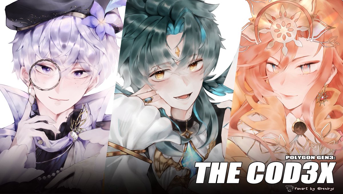 renirys's tweet image. ผลงานFA #THECOD3X ทั้ง3ค่ะ✨

#PLG #PolygonProject #Vtuber #VtuberTH