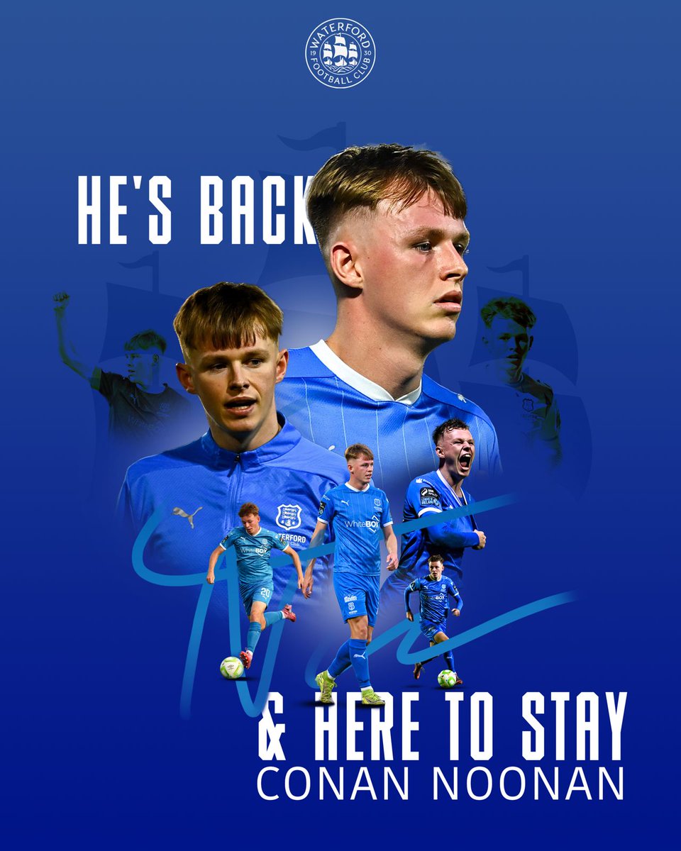 WaterfordFCie's tweet photo. Waterford FC are thrilled to announce the permanent signing of exciting midfielder Conan Noonan on a three-year deal at the RSC, in what is a club record transfer fee for the Blues ✍

Read more 👉 https://t.co/IOBf7XvAKE

#WaterfordFC https://t.co/jVVjW6kBF7