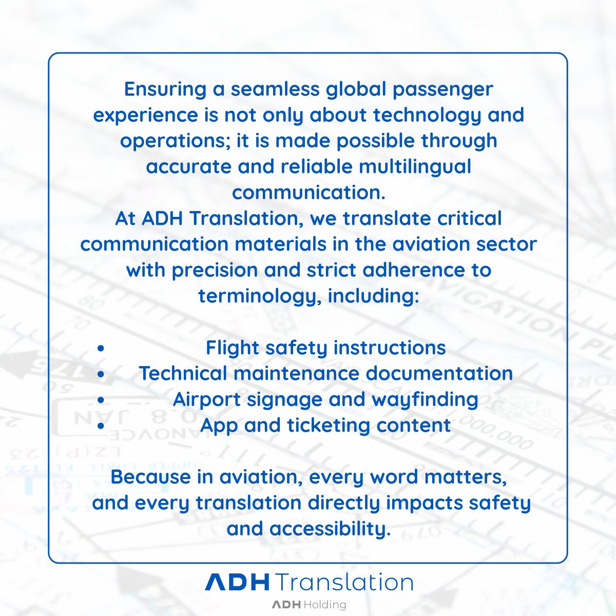 A seamless global passenger experience relies not only on technology, but on accurate and reliable multilingual communication.
