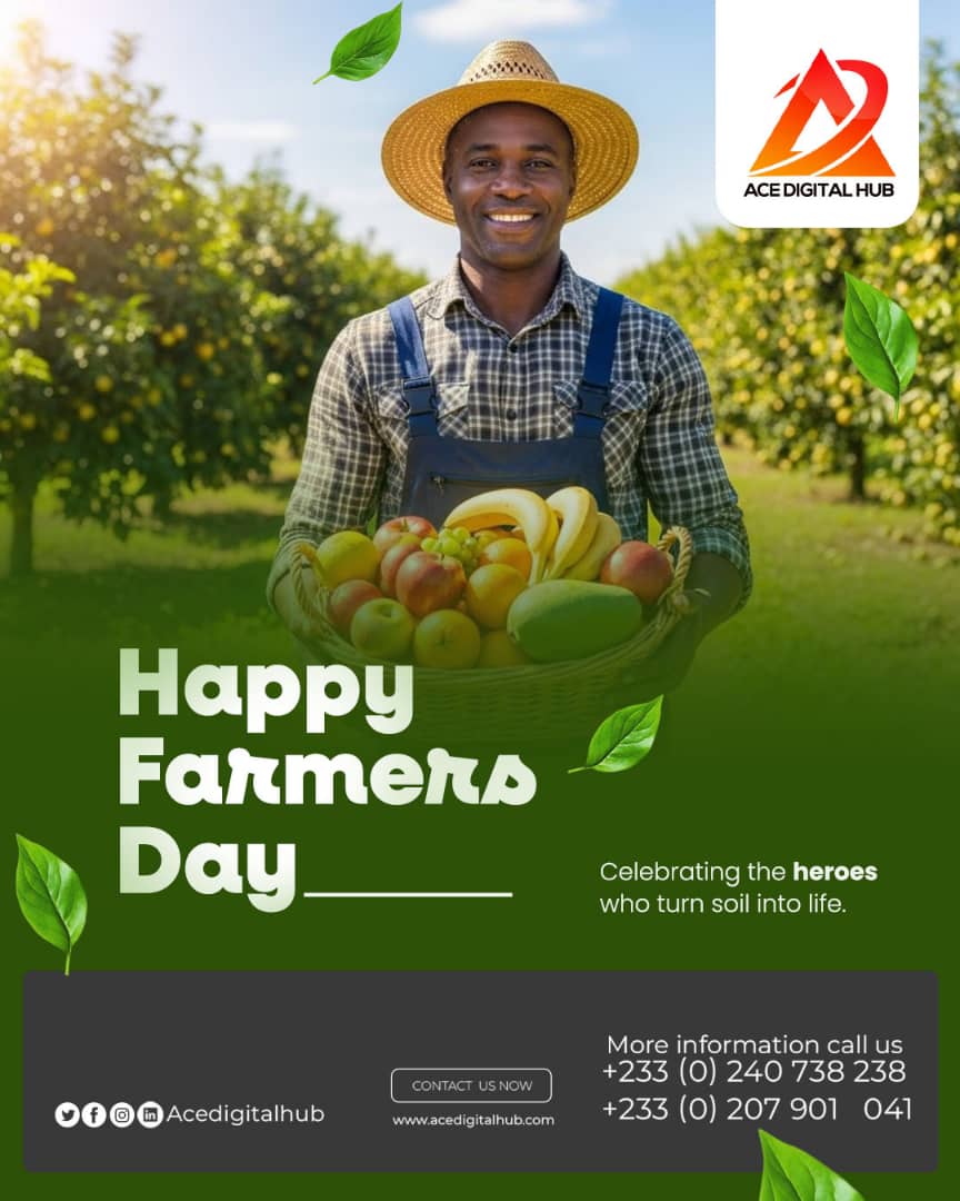 Today we celebrate the hands that feed nations. To every farmer whose sweat turns into harvest, we honor your resilience, dedication, and impact. Happy Farmers’ Day! 🌱💚 #acedigitalhub #HappyFarmersDay