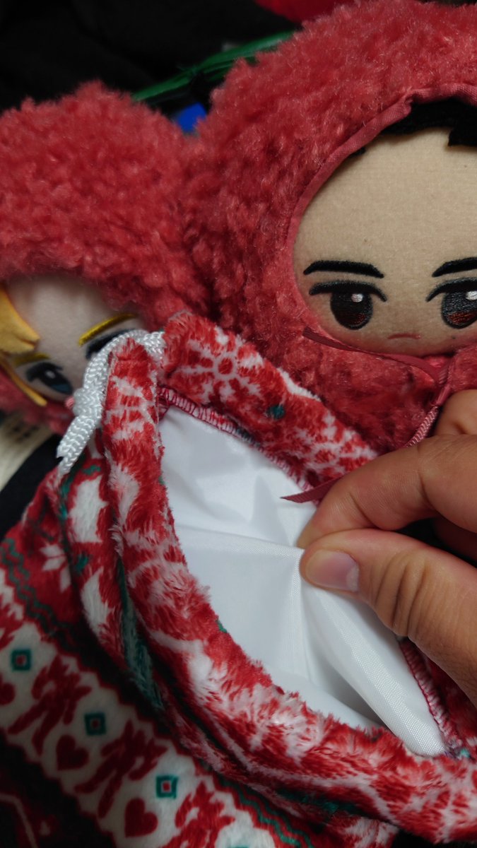 なるほど！ ふわふわ巾着は裏地付きとな！