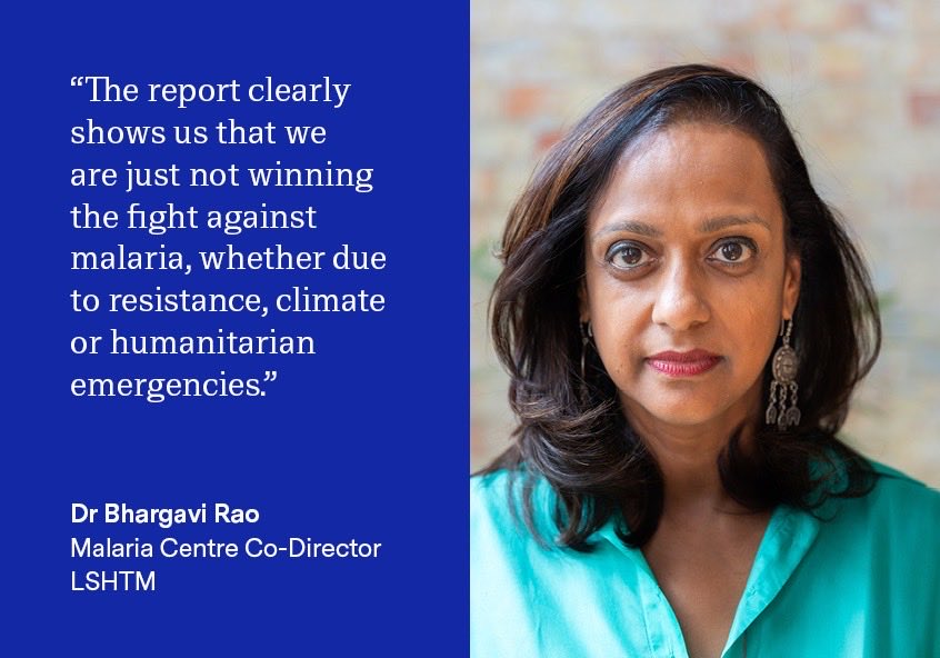 LSHTM_malaria's tweet photo. Despite progress in access to prevention, diagnosis and treatment, malaria continues to place a heavy burden on global health.

@LSHTM experts @drbhargavirao and Prof Colin Sutherland share key insights from @WHO’s World Malaria Report.

Read more: https://t.co/FWKZyFZ0cv https://t.co/9r4lObzdNA
