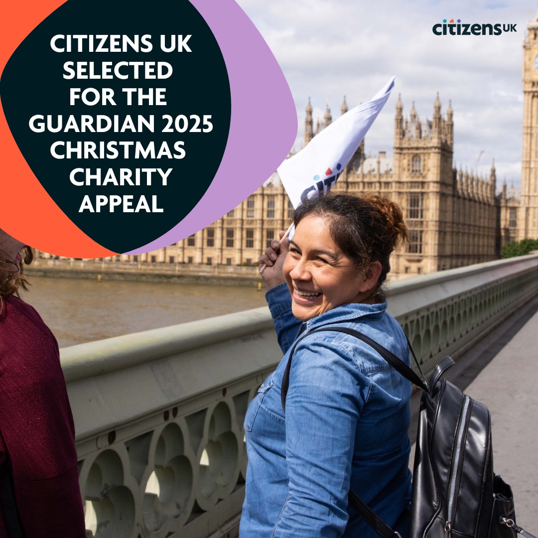 CitizensUK's tweet photo. We are proud to have been chosen for The Guardian 2025 Christmas Charity Appeal.

This year’s theme is ‘Hope’ and will aim to tell the stories of community cohesion up and down the country, highlighting what communities have in common - not what divides them. https://t.co/ITAJ81OCZ5