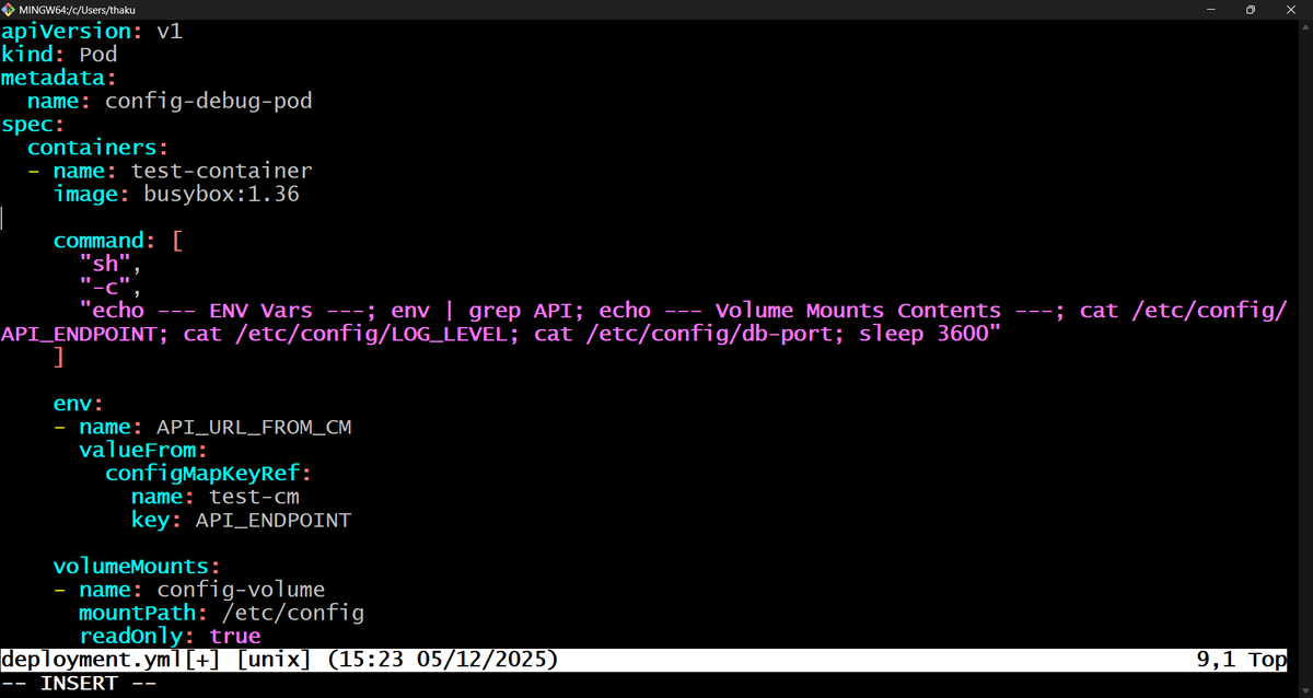 ATarjun007's tweet photo. #ConfigMaps are for non-sensitive data (URLs, ports, logs). They are NOT encrypted by default.

We verified data injection:
ENV Vars &amp; Volume Mounts

The Rule: If you wouldn't put it in a git repo, NEVER put it in a ConfigMap. Use Secrets for passwords and keys.

#Kubernetes https://t.co/rQMlkhKZLz