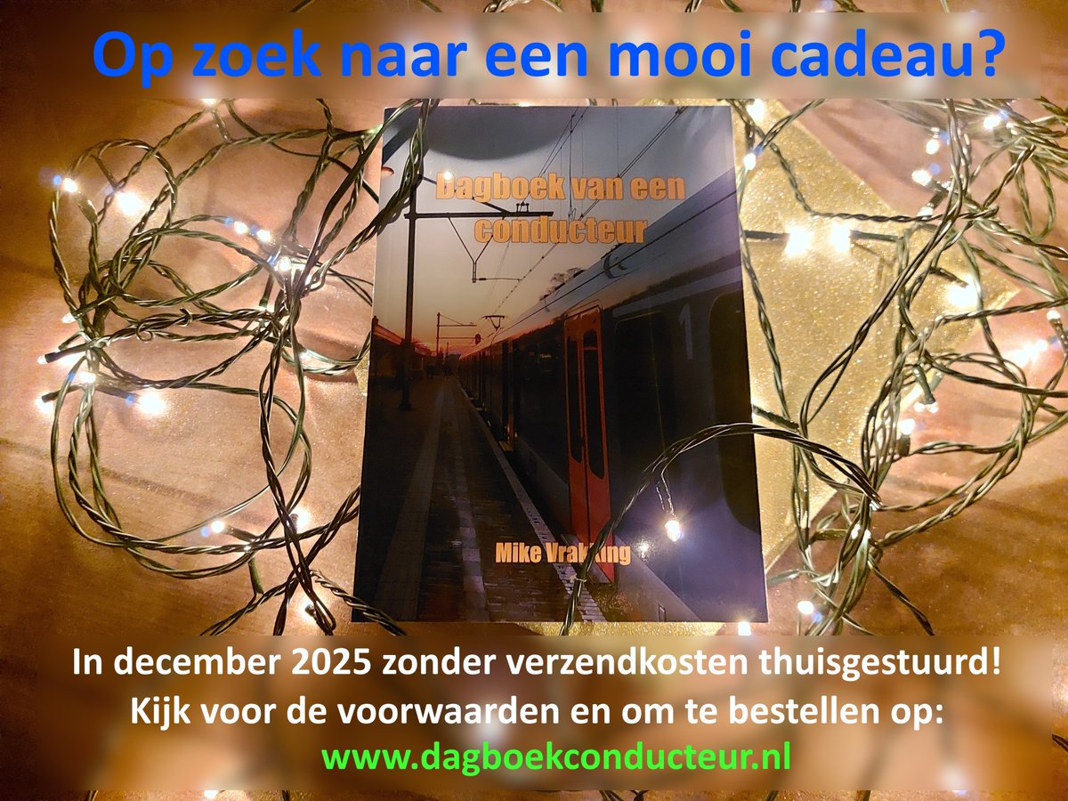 ConducteurMike's tweet photo. Op zoek naar een mooi cadeau voor de feestdagen voor een ander of stiekem gewoon voor jezelf? 

Dagboek van een conducteur bevat ruim 75 verhalen. 
En in december '25 bestellen = geen verzendkosten betalen! Voorwaarden lezen en direct bestellen op: https://t.co/khod5cw0Dv https://t.co/9MLx9LCvnY
