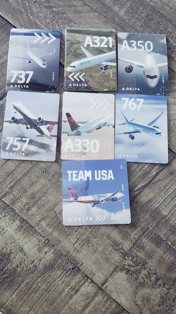 Picked up some cool <a href="/Delta/">Delta</a> trading cards after 4 flights back and forth to #Thailand. Was hoping for some 100th anniversary cards, but no luck