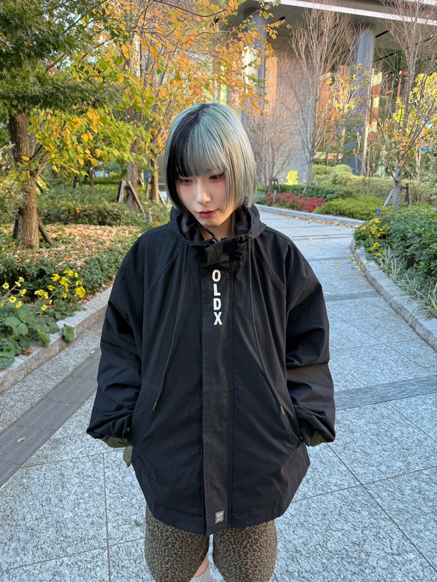 OLDX ナイロン切り替えしキルティングジャケット。 オーバーサイズで着