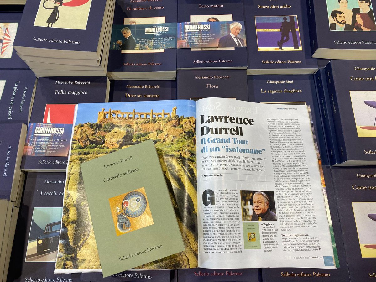 sellerioeditore's tweet photo. Dopo aver cantato Corfù, Rodi e Cipro, negli anni 70 lo scrittore inglese visitò la Sicilia in pulmino assieme a un gruppo vacanze. Il suo Carosello tra esotismi e luoghi comuni torna in libreria. Masolino D'Amico su Il venerdì racconta #CaroselloSiciliano di Lawrence #Durrell https://t.co/2oY2wRJaR0
