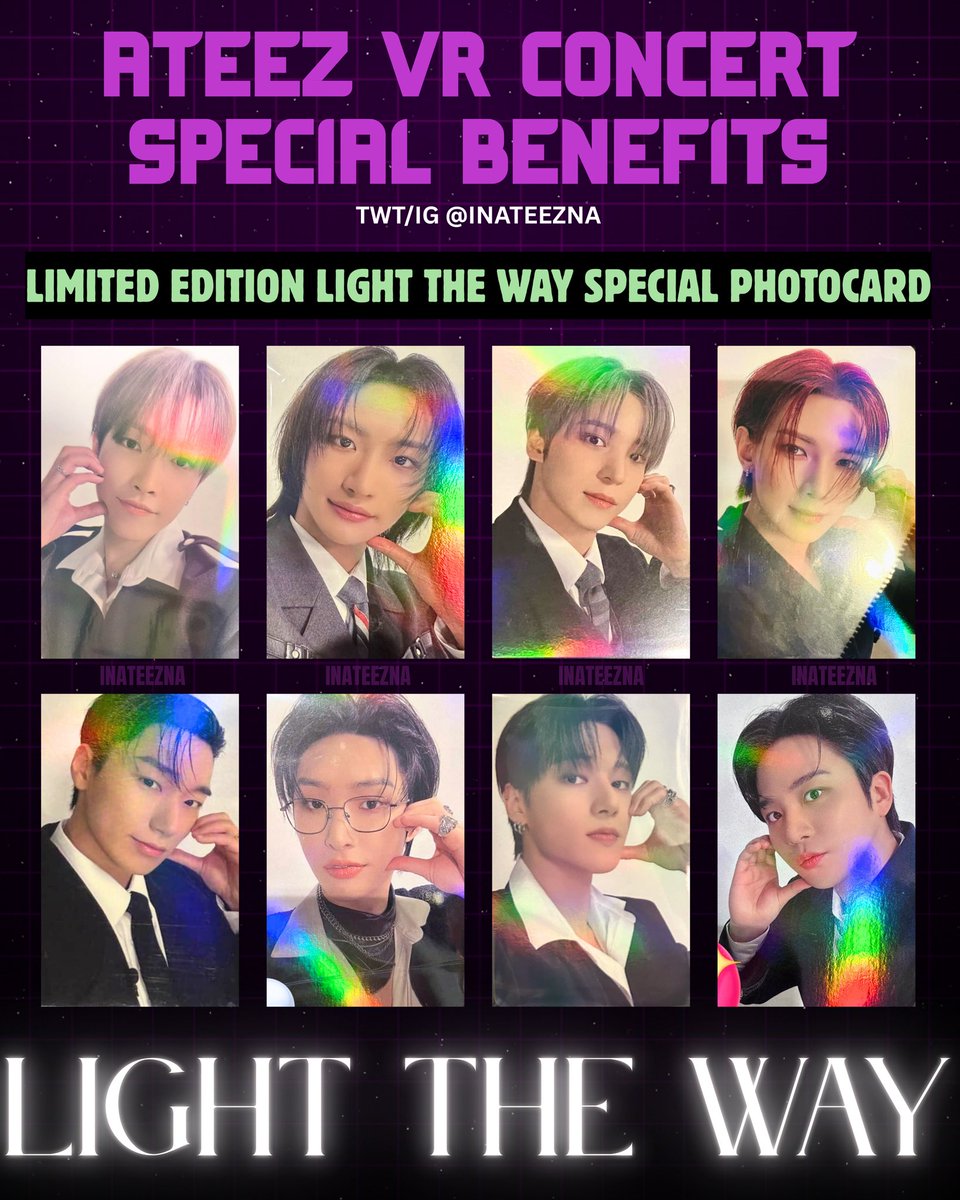 ATEEZ VR CONCERT : LIGHT THE WAY PHOTOCARD PC TEMPLATE Limited