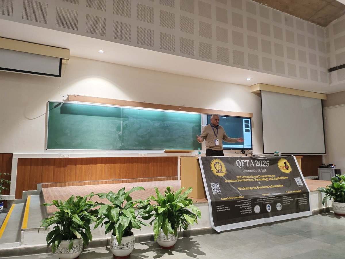 qfta2025's tweet photo. Our special Workshop session of QFTA 2025 on Quantum Entanglement is now underway, led by the distinguished scientists Prof. Subhash Chaturvedi and Prof. Anupam Garg.
@IiserMohali @DPS_IISERM
#QuantumEntanglement #PhysicsWorkshop #QuantumScience https://t.co/b4MIZVWLeb