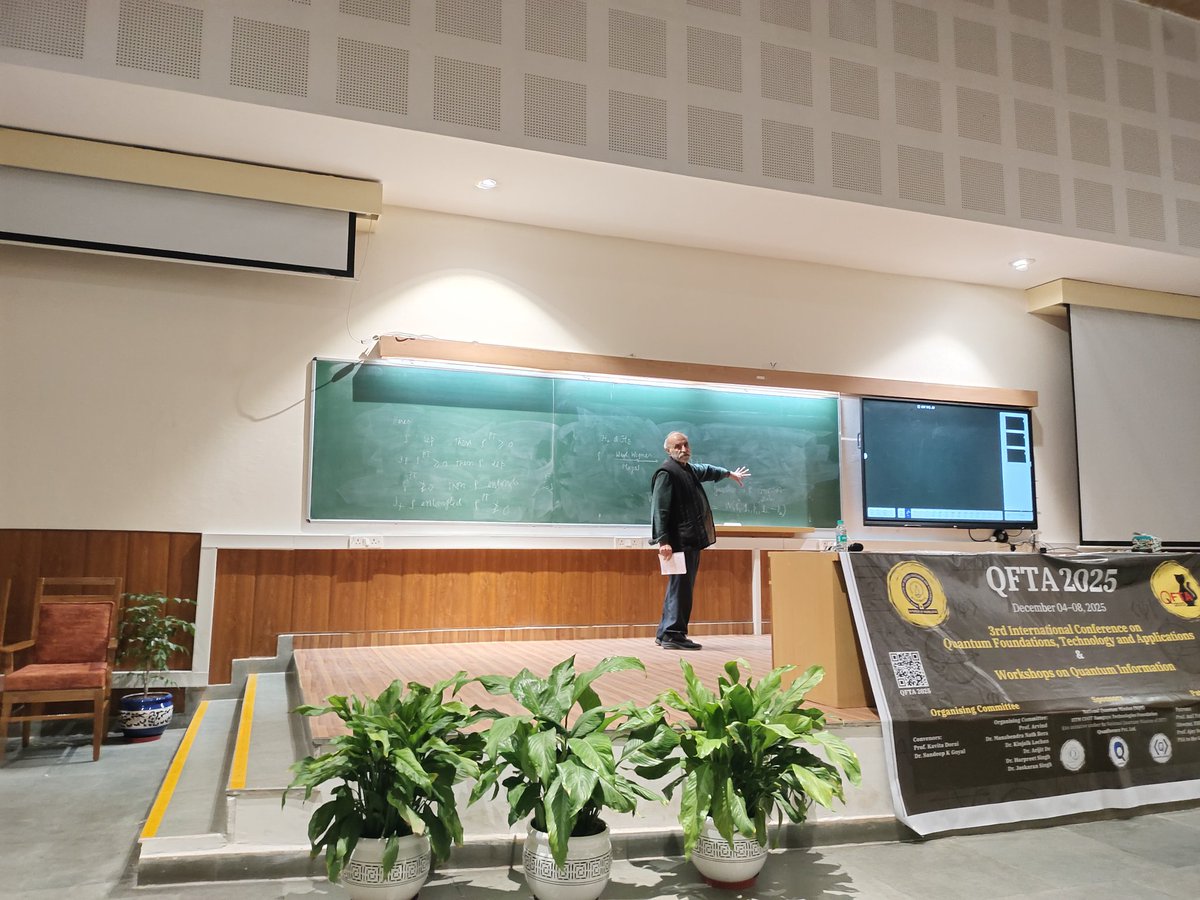 qfta2025's tweet photo. Our special Workshop session of QFTA 2025 on Quantum Entanglement is now underway, led by the distinguished scientists Prof. Subhash Chaturvedi and Prof. Anupam Garg.
@IiserMohali @DPS_IISERM
#QuantumEntanglement #PhysicsWorkshop #QuantumScience https://t.co/b4MIZVWLeb