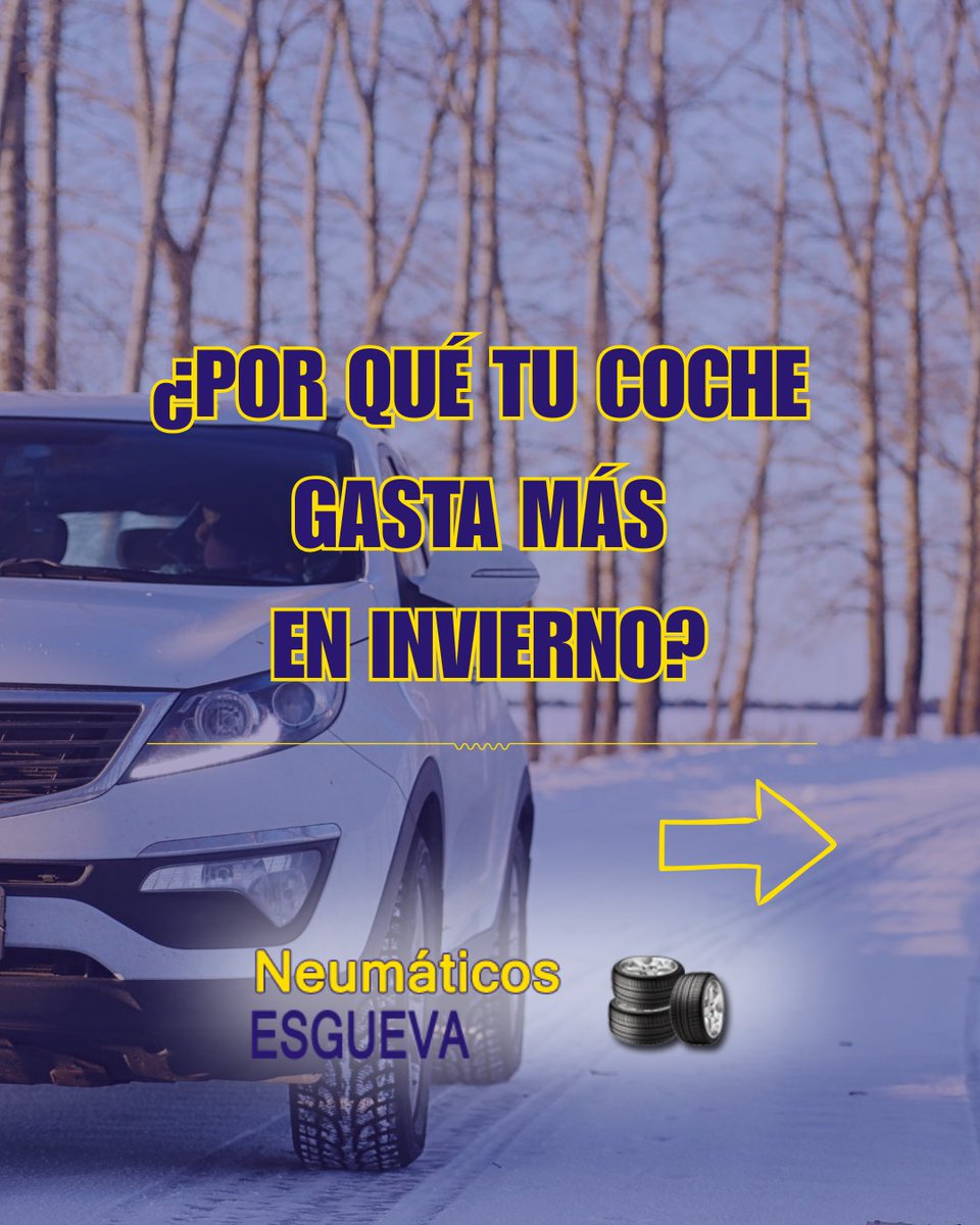 NEsgueva's tweet photo. El frío no solo afecta a tus manos por la mañana… también afecta a tu coche ❄️🚗
Hoy te contamos por qué tu vehículo puede gastar más combustible en invierno y cómo evitarlo.
Y si quieres dejarlo a punto para estos meses, en Neumáticos Esgueva te esperamos. https://t.co/x0XJA4ZsWC