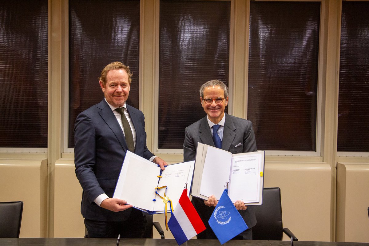 Dank aan Nederland voor een belangrijke financiële bijdrage aan het nucleaire veiligheids- en beveiligingswerk van @IAEAorg in Oekraïne, en voor de sterke steun aan onze onmisbare verificatierol in Iran.

Uitstekend om in Wenen 🇳🇱 <a href="/DutchMFA/">Dutch Ministry of Foreign Affairs 🇳🇱</a>’s <a href="/ministerBZ/">David van Weel</a> <a href="/davidvanweel/">David van Weel</a> te