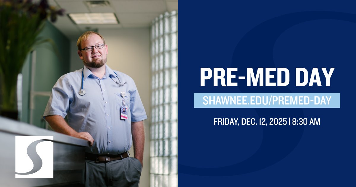 ShawneeState's tweet image. Pre-Med Day 🥼

Dec. 12 | 8:30 a.m.
Clark Memorial Library Rotunda

Discover SSU’s opportunities:
» Meet alumni in medical + health programs
» Explore Pre-Med course offerings
» Learn how to strengthen your professional school application

Register: shawnee.edu/premed-day