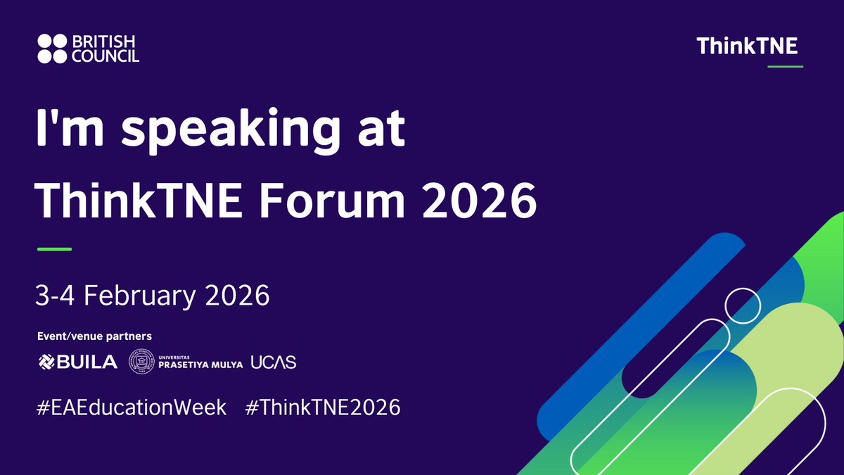 EduardoRamos79's tweet photo. Excited to be speaking the @BritishCouncil's ThinkTNE Forum 2026 and Campus Visit this February!
Date: 4-5 February 2026
Venue: BSD City, Indonesia
Event details & registration: https://t.co/1Br4rhTGPY
#EAEducationWeek2026 #ThinkTNE https://t.co/6o8KDFJJ0R