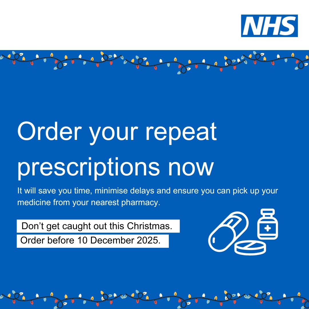 NHSinBlkCountry's tweet image. Did you know that you can order your repeat prescriptions in the NHS App? 📱🎄

Be sure to send your orders ahead of holiday closures. It’s convenient and you can easily change your chosen pharmacy.

Find out more ➡️ orlo.uk/25bCb