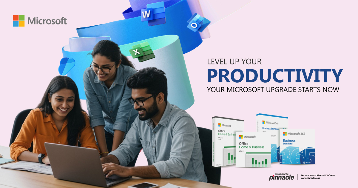 Work smarter, collaborate faster, achieve more.

Upgrade to Microsoft 365 or Office 2024 today - pinnacle.co.za/microsoft-365-…

#BoostProductivity #Microsoft365 #Office2024