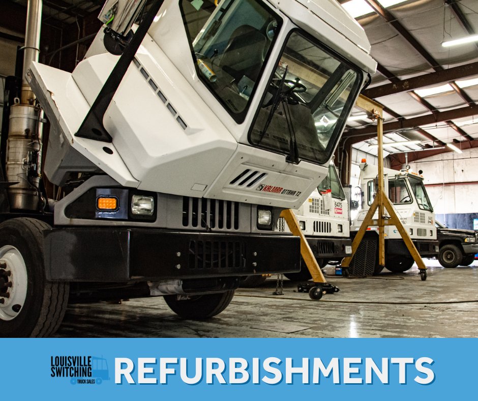 Extend the life of your yard trucks with expert refurbishments from Louisville Switching.
Our skilled technicians restore equipment to peak performance—saving you money and downtime.
Learn more about our refurbishment services:
louisvilleswitching.com/refurbished/
