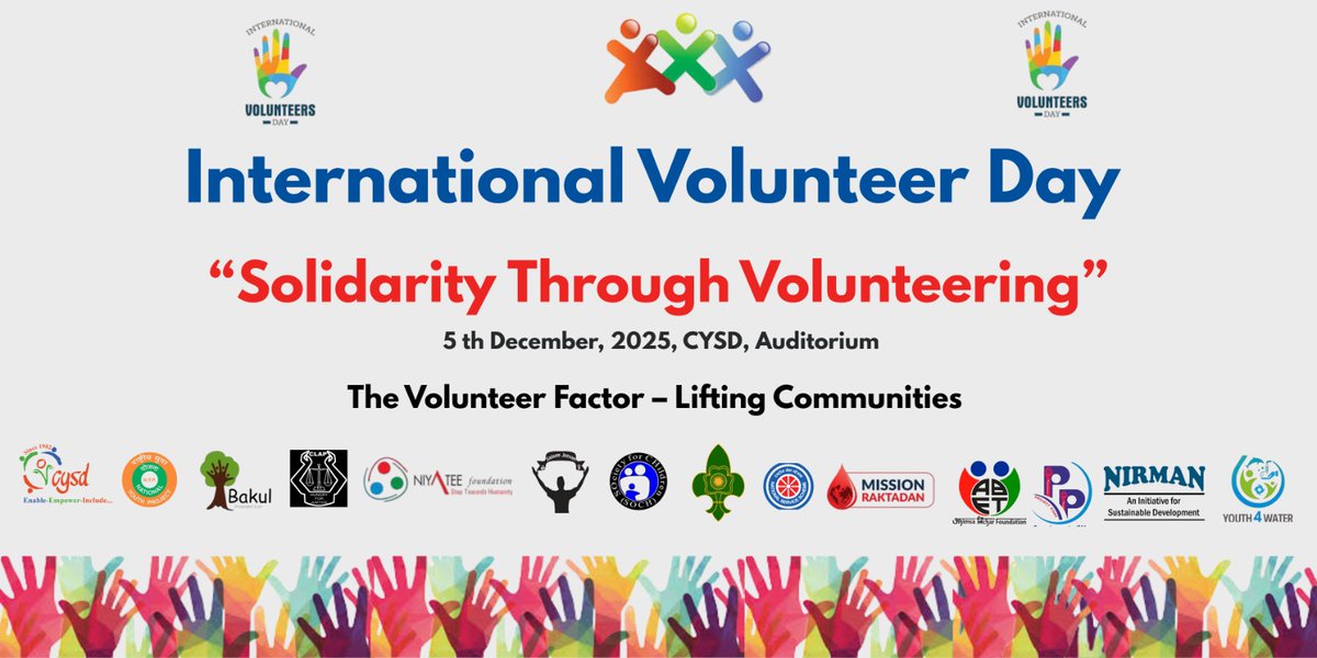 CYSDOdisha's tweet photo. Celebrated #IVD2025 with powerful sessions on volunteerism, key state issues, youth leadership &amp; community action. Discussions, performances &amp; honours for dedicated volunteers strengthened the call for collective change. 🌍

@BakulFoundation  @Youth4WaterPlus @Niyatee_Org https://t.co/P1Vrie1LKj