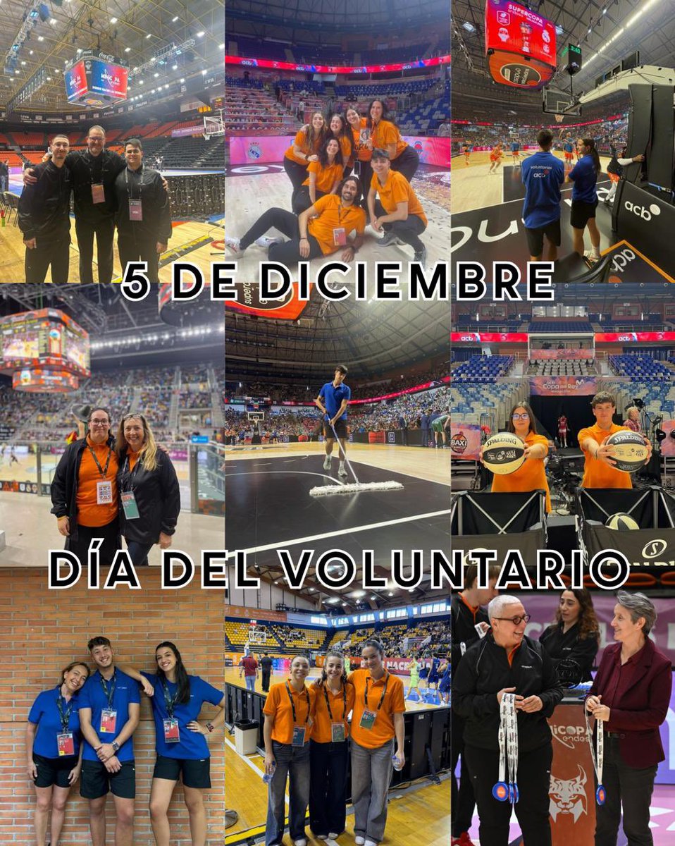 FELIZ DÍA DEL VOLUNTARIO 🤩                                  Hoy es el Día Internacional del Voluntario.                                                                                       Os queremos felicitar, por hacer posible la familia de Voluntarios acb🏀🧡 #benditalocura