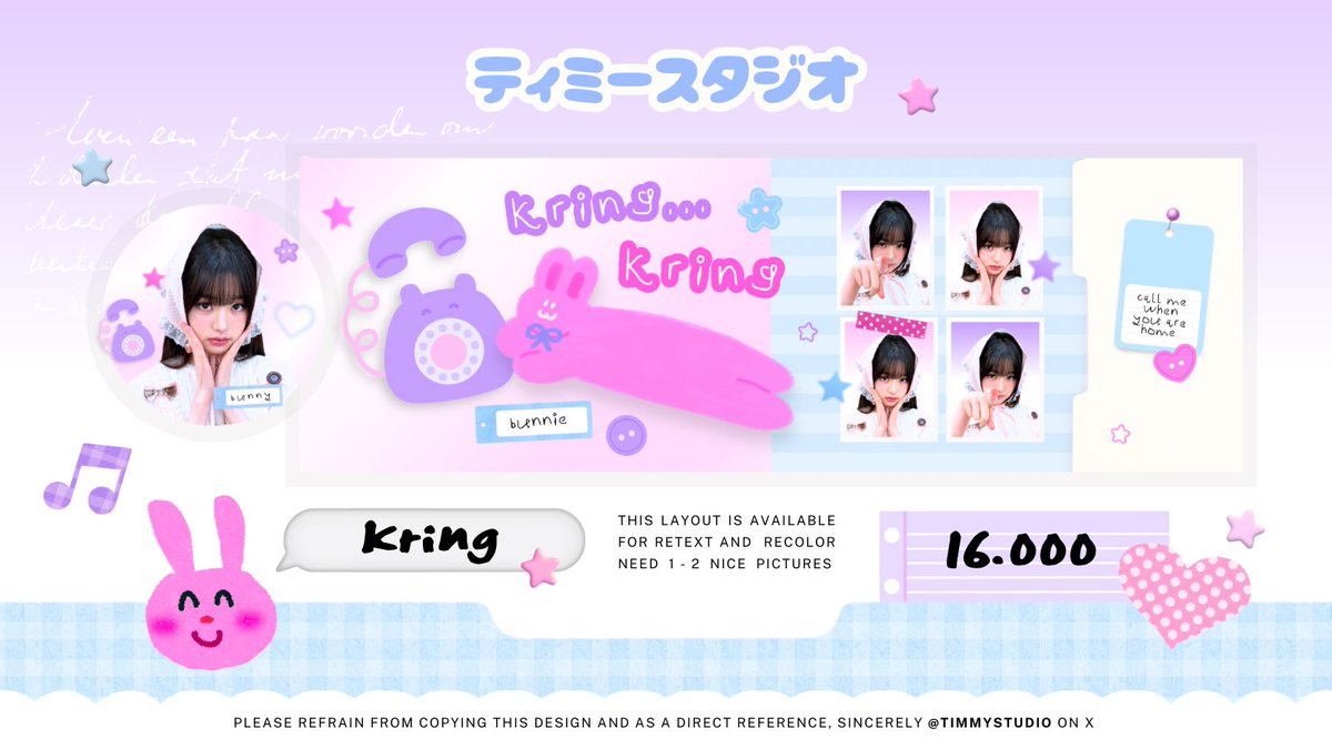 timmystudio's tweet image. ₍ ᐢ. .ᐢ₎ 💗 ˚₊ hai .ᐟ tolong bantu retweet yaa teman-teman  ☆ 

timmy ada 5 ready stock layout wonyoung ive foto terbaruuu  Ი︵𐑼

♡ free retext &amp;amp; recolor 
♡ buy by dm

Yuk dm timmy sebelum kelincinya lompat pergi! 🐰💬
#zonauang #zonaba