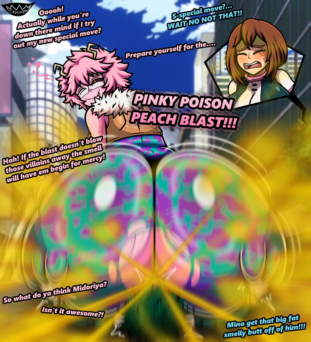 Mina's not passing up the opportunity to test out her ne special move she been cooking up all morning 🩷🩵