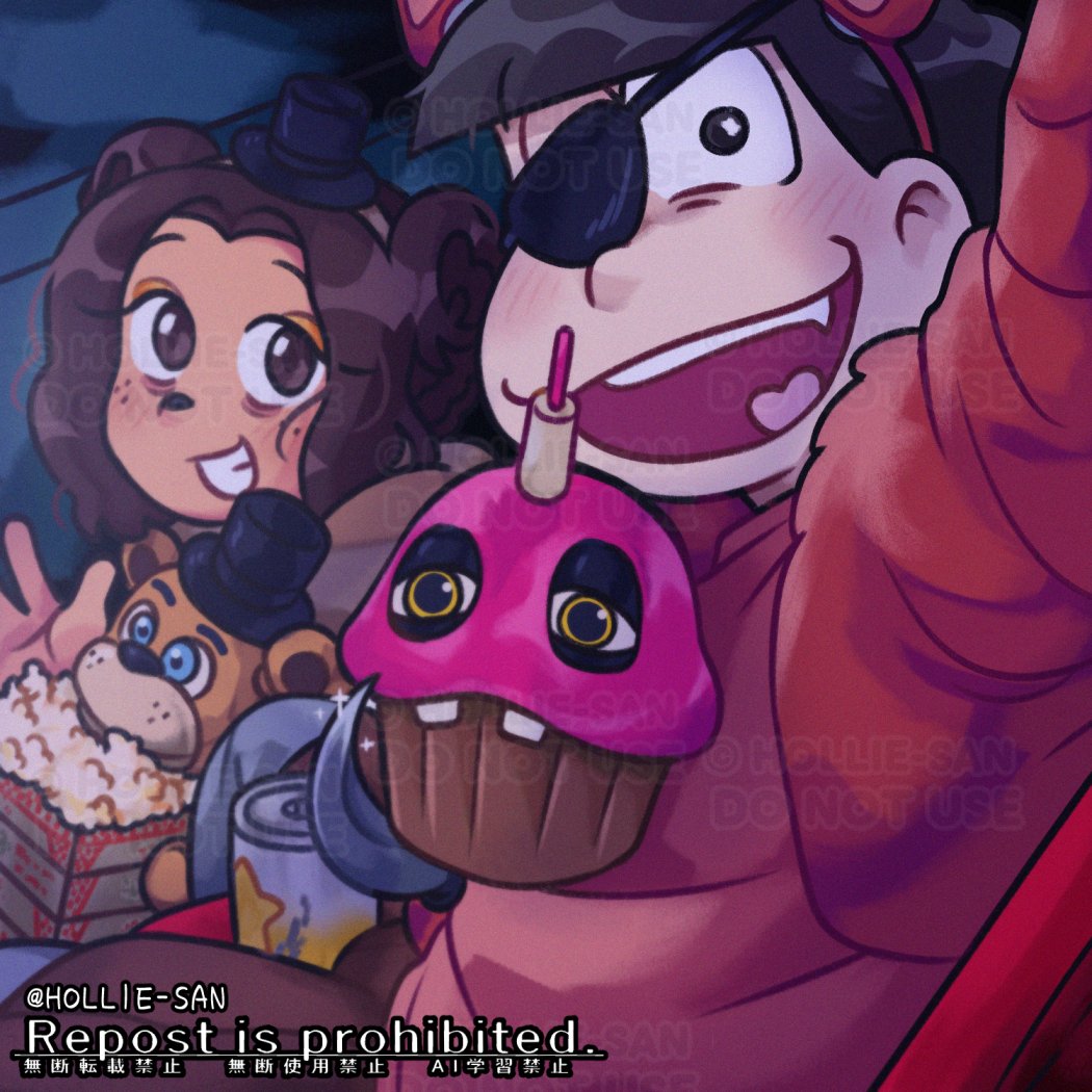 ik the #fnaf movie is barely airing in jp in january but o'sea is seeing #fnaf2 in theaters😤

[ #osomatsusan #mrosomatsu #yumematsu  #selfship #yumeship #illustration ]