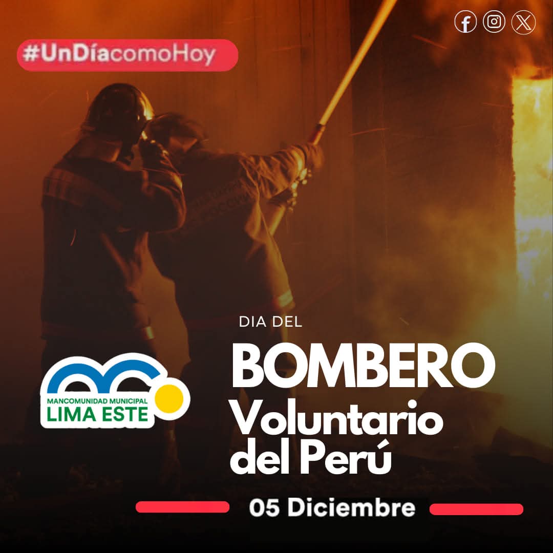limaestemancomu's tweet photo. ¡Día del Bombero Voluntario del Perú! 🚒👨‍🚒🚨

#5Dic |  Expresamos nuestro  reconocimiento a nuestros héroes de rojo, por su sacrificio y compromiso que arriesgan su vida por resguardar la seguridad y bienestar de los demás. @bomberosPE https://t.co/wVfz4ZOK8o