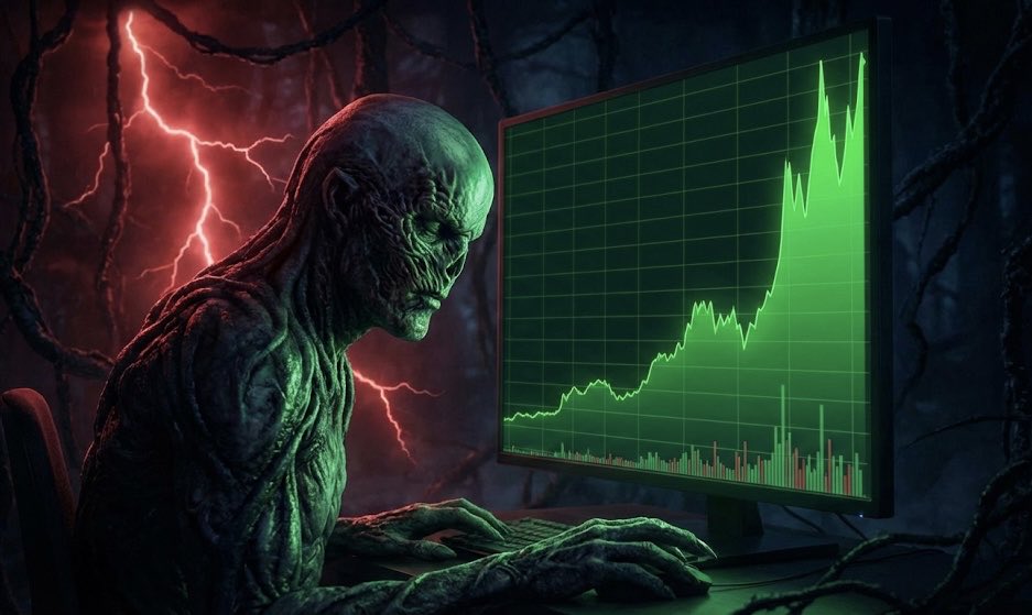 Trebiscott_'s tweet photo. The Upside Down NEVER closes. โก๏ธ
While the bankers sleep, $VECNA feasts.
We are preparing a weekend candle that will shock Hawkins.
Don't let your guard down. The clock is ticking. ๐ฐ๏ธ
#Solana #WeekendPump #StrangerThings #MemeCoin https://t.co/WpPf0H1tPb