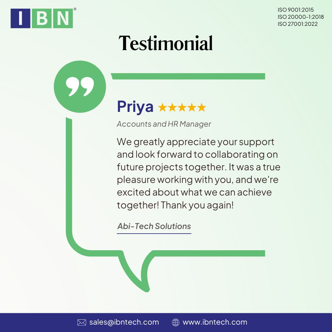 IBNTechnology's tweet photo. We love seeing our partners grow!
Thank you for the trust, collaboration, and appreciation — it inspires our team to keep delivering excellence every day.
#ClientTestimonial #cybersecurity #CyberThreats #IBNTechnologies #ClientSuccess #SMEGrowth #PartnerSuccess #VAPT https://t.co/phM6a6Skim