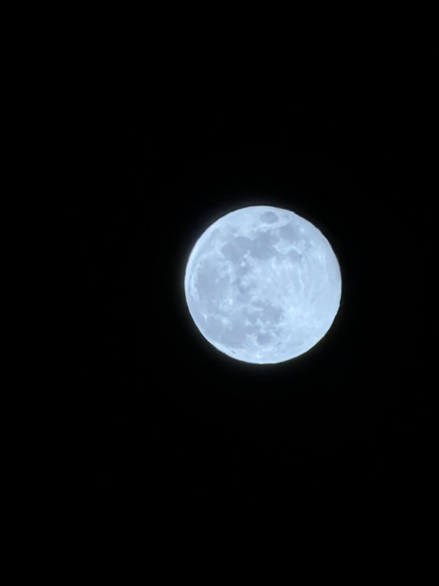 iPhoneで初めて模様まで撮れた🌕