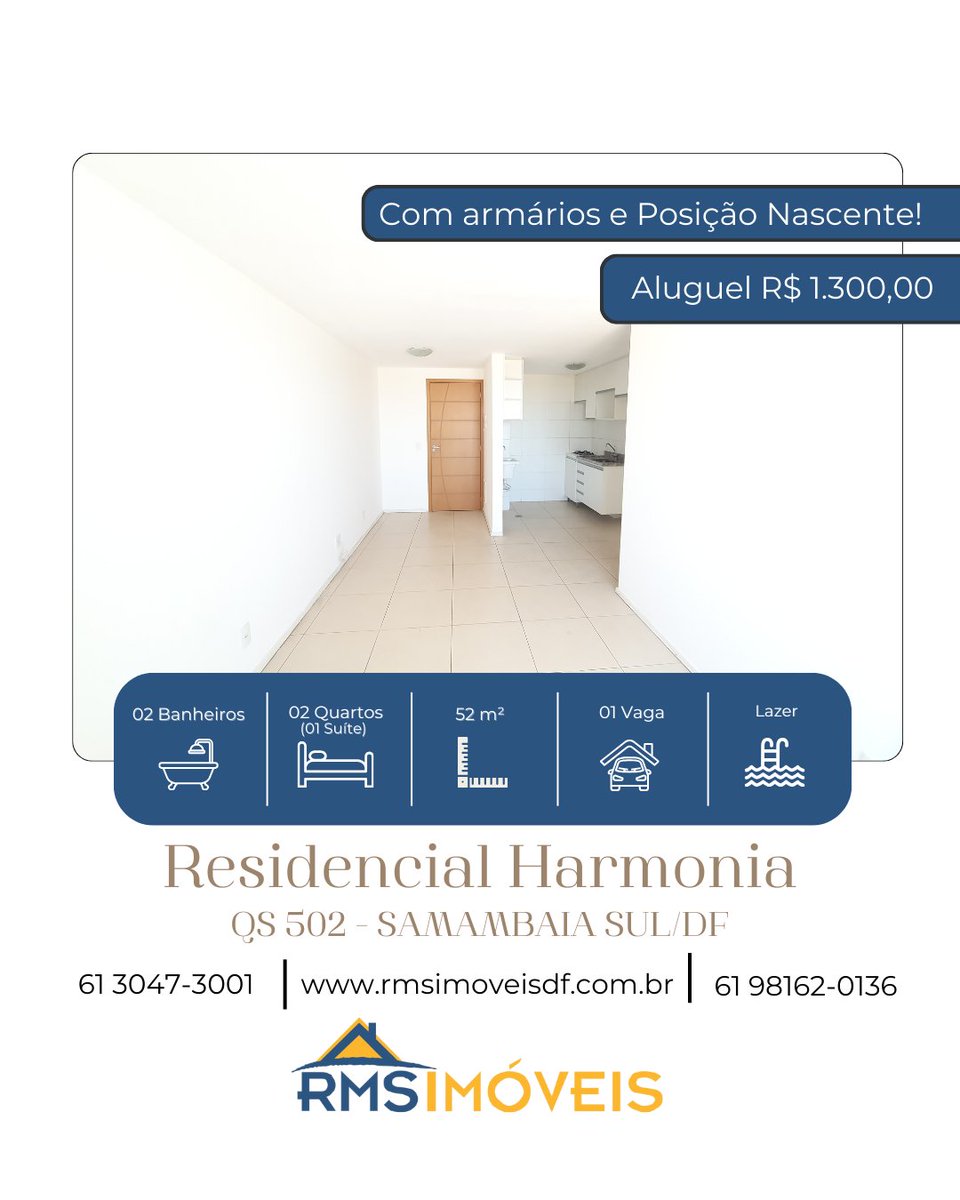 RMSimoveisdf's tweet image. Aproveite o melhor da QS 502! Apt com 2 quartos (1 suíte), cozinha planejada, vista livre e lazer completo. Localização perfeita perto do metrô.
Aluguel R$ 1.300 | Cond. R$ 831
Agende sua visita!
#RMSImóveis #Samambaia #ApartamentoParaAlugar #DF #VivaBem #SeuNovoLar