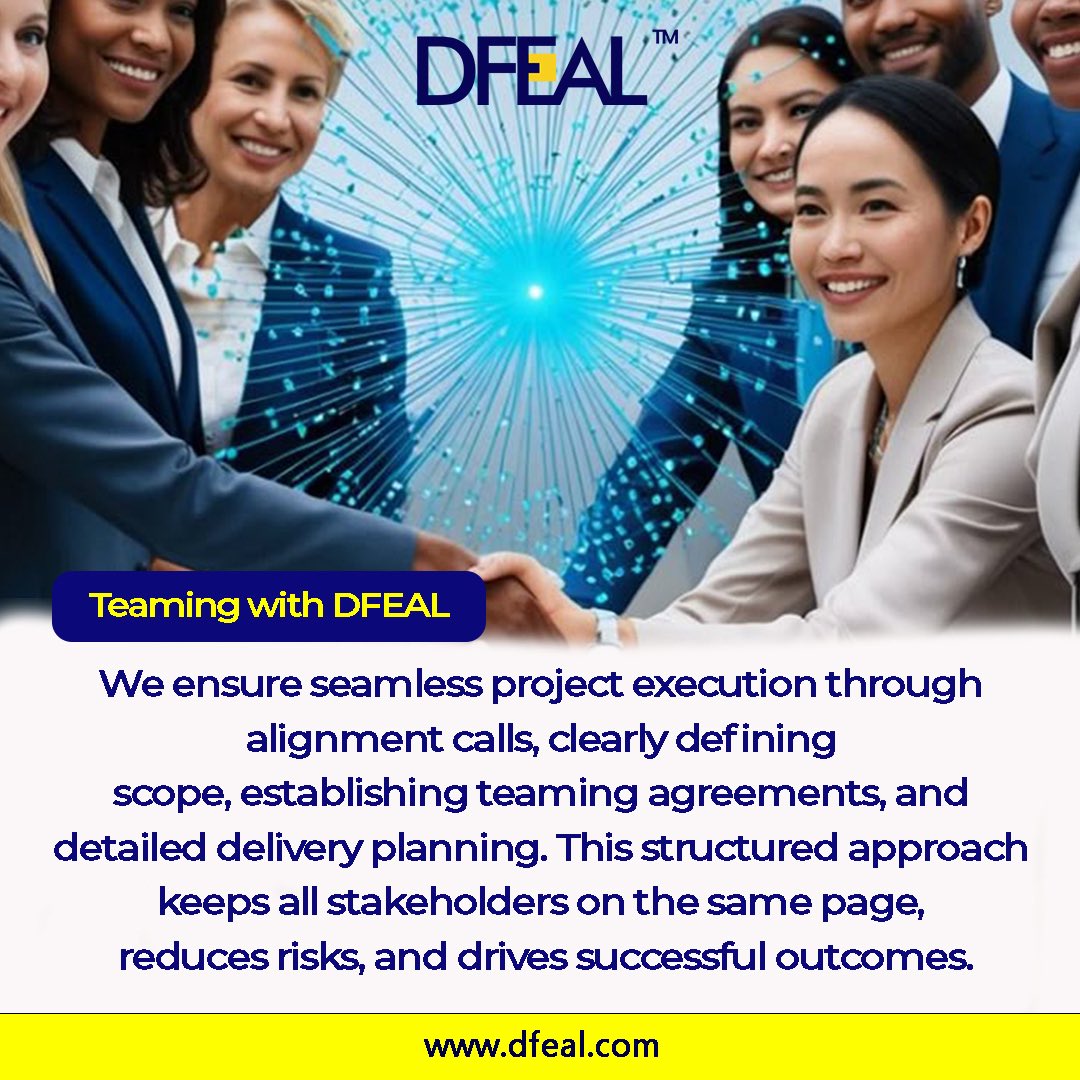 dfealgroup_us's tweet image. Here’s what you get when you team up with DFEAL for project management.
.
#Dfeal
#Techconsulting 
#ProgramManagement 
#Analystics 
#ResearchDevelopment 
#TrainingAndCapacityBuilding
