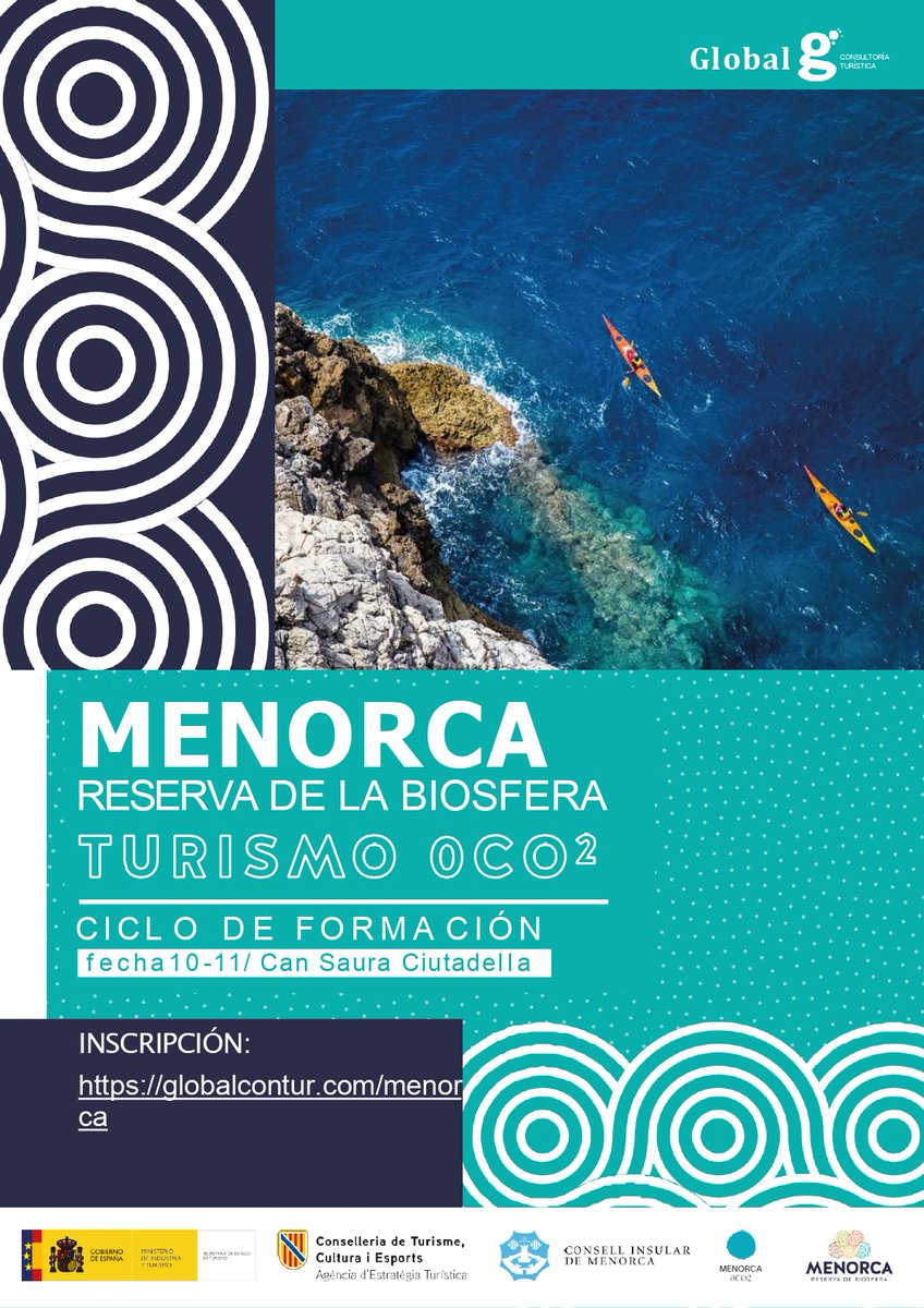 El Consell Insular impulsa una formació gratuïta sobre sostenibilitat turística i la declaració de Menorca com a Reserva de Biosfera 🌱

📅Aquesta tindrà lloc els dies 10 i 11 de desembre al Museu de Ciutadella (Can Saura).

Més informació:cime.es/Contingut.aspx…