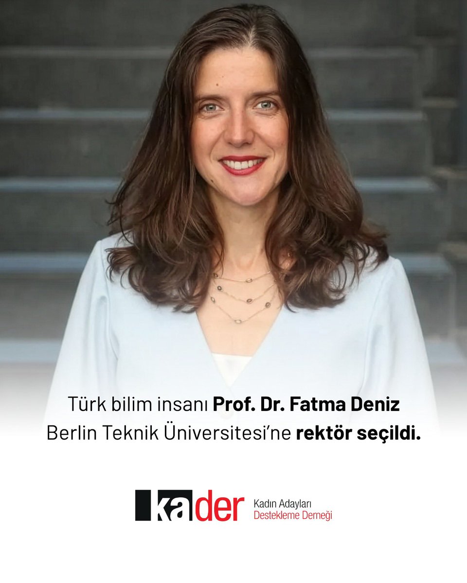 Türk bilim insanı Prof. Dr. Fatma Deniz’in Berlin Teknik Üniversitesi’ne rektör seçilmesi, kadınların akademide ve karar alma süreçlerinde güçlenmesi adına önemli bir adımdır. Bu başarı, bilime yön veren kadınların görünürlüğünü artırıyor. 

Bu ilham verici adım için kendisini