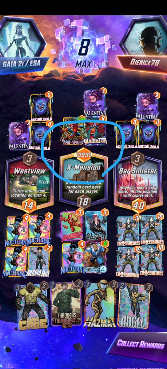 Crazy Marvel Snap play..

Luckily I won.