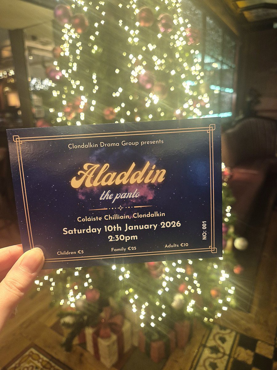 Need ideas for a Christmas stocking filler? Tickets for "Aladdin" the panto are now on sale at Clondalkin Village Hardware! Grab one (or several 😉) and allow us to make all your wishes come true 🧞‍♂️

Tickets are €5 for children, €10 for adults, and €25 for a family ticket 🎟