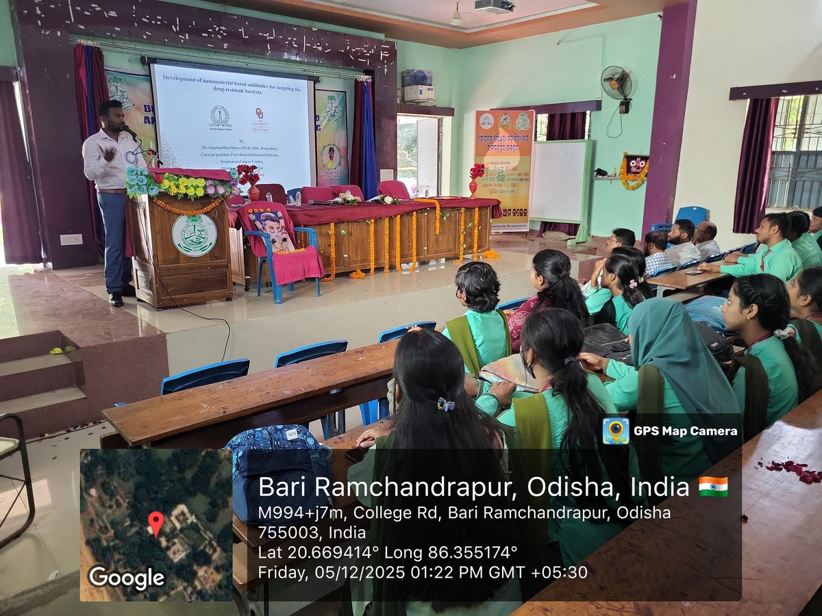 Principal_GCC's tweet photo. The Department of chemistry at GLT was honored to host a compelling seminar by Dr. Jagabandhu Sahoo,post-doctaral researcher at the Stephenson cancer centre, Oklahoma University,USA, Dr.Sahoo discussed his groundbreaking research on formation of nano material based antibiotics. https://t.co/JdqQYOrcqX