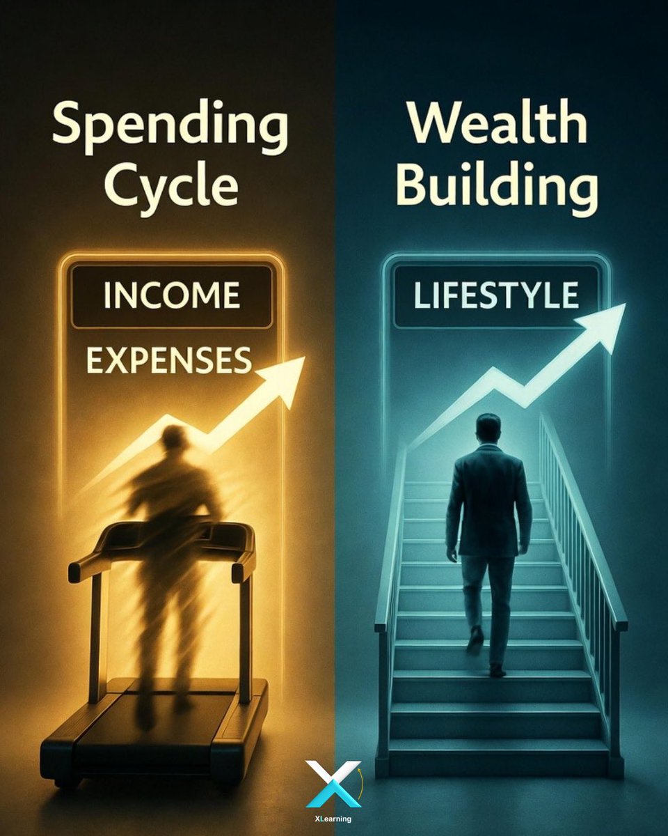 xlearningAI's tweet image. 💸 “Lifestyle Inflation – Avoiding the Trap of Earning More, Spending More”

💸 Income up ≠ freedom up
 🚫 Spending rises → wealth stalls
 📊 Save &amp;amp; invest first, upgrade later
 ⏳ Buy time, not just things
 🔥 Freedom &amp;gt; Flex

Follow us for more contents !!!