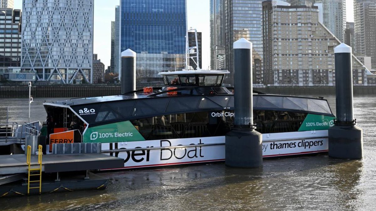 MayorofLondon's tweet photo. ⛴️ Orbit Clipper is here: a fully-electric, zero-emissions ferry across the Thames.

Journeys are every 10 minutes from each side on weekdays, and every 15 minutes on weekends.

Getting around South East London just got easier. https://t.co/jXfXXhwkUw