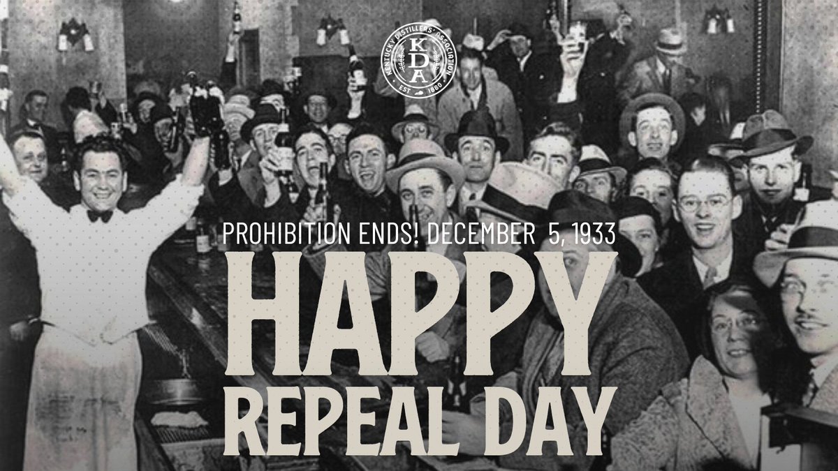 KyDistillers's tweet photo. 92 years ago, America reclaimed its right to enjoy its spirit: Kentucky Bourbon.
This #RepealDay, we celebrate the resilience of our distillers and the spirit that is sought after worldwide. Kentucky Bourbon is a legacy, a craft, and a community.
Cheers to Kentucky Bourbon. Cheers to history in every sip.🥃
#RepealDay #KentuckyDistillers #KentuckyBourbon #TheProofisHere #BourbonBuildsKentucky