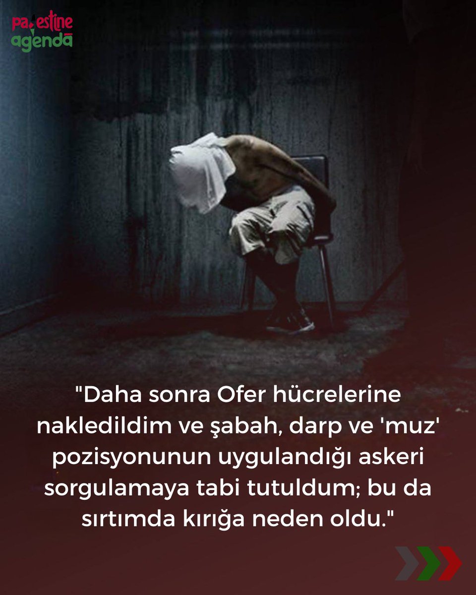PalestinAgenda's tweet photo. Gazze tutukluları İsrail'in uyguladığı işkenceyi anlatıyor.

Filistin Tutuklular Cemiyeti 

#filistin 
#gazzesavaşı 
#işgalciisrail
#netzarim 
#filistintutuklularcemiyeti https://t.co/VIfN9VcKFJ