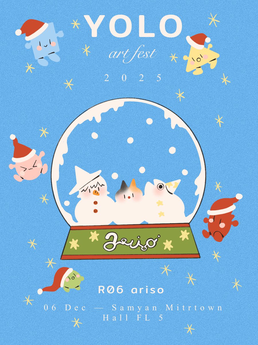 arisooohappy's tweet image. ariso menu is coming!⛄️❄️
มีตราปั๊มแล้วก็วาดสดด้วย! มาหากันเยอะๆน้า!👀

#YOLOARTFEST2025