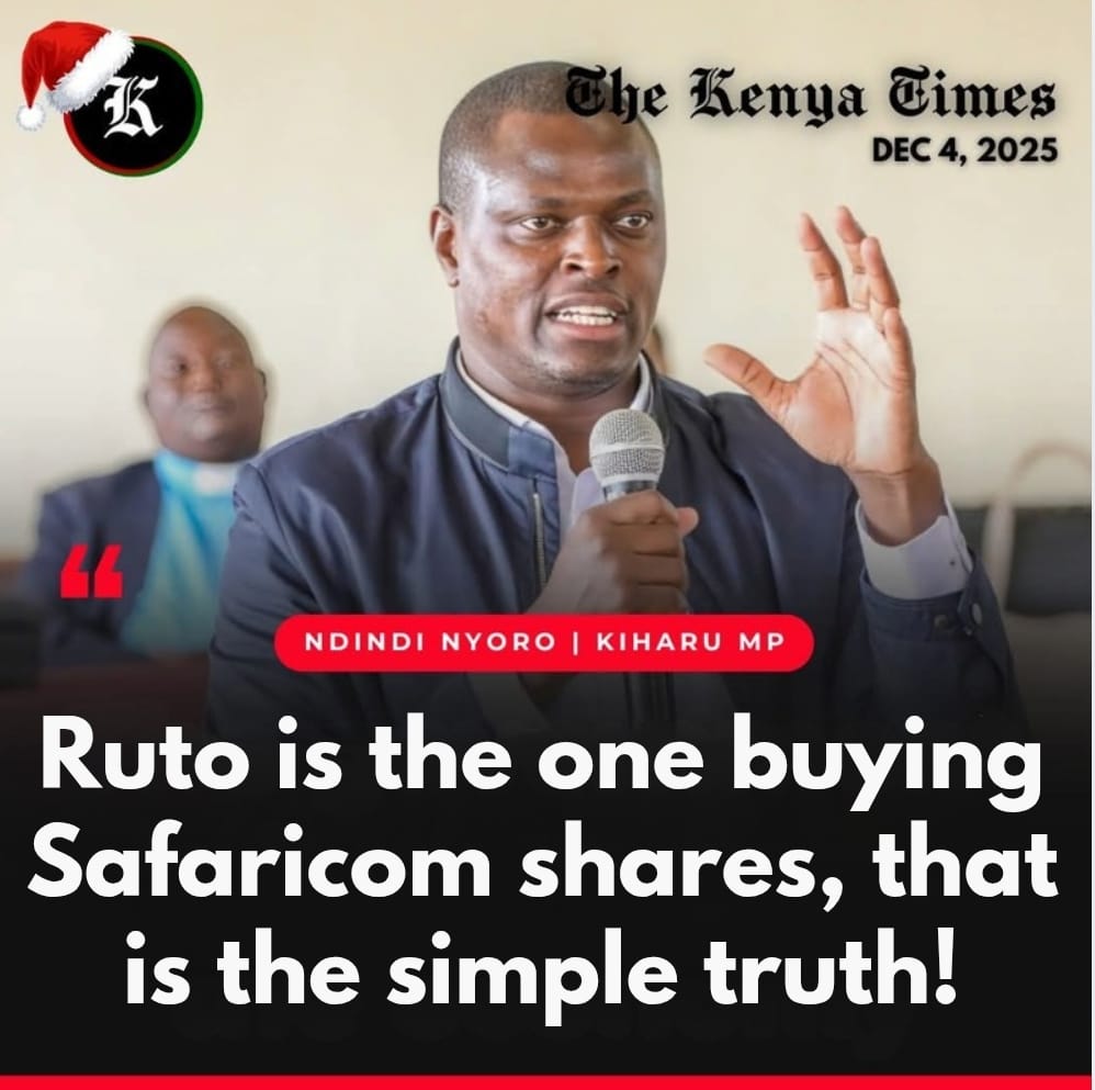 ouma_neko's tweet photo. When Ndindi Nyoro blurts out “Ruto is the one buying Safaricom shares”, he is not making a mistake he’s accidentally telling Kenyans exactly why the regime forced the privatization bill through Parliament using obscene payouts and arm-twisting.

Ruto didn’t shower MPs with cash because he believed in “reforms.” He bought their loyalty so he could open the vault. The moment that bill passed, every strategic state asset became a private supermarket for the people in power. Safaricom isn’t just a company it’s the backbone of Kenya’s economy. And the rush to privatize wasn’t about efficiency; it was about positioning insiders to quietly grab slices of the most profitable institutions in the country.

That’s why MPs were suddenly “very cooperative.” That’s why the vote moved at lightning speed. That’s why the public was ignored.

This is the script:
Pass privatization → depress public confidence → acquire shares through proxies → walk away owning what taxpayers built.

The greed is naked. The agenda is obvious. And the cost to Kenyans will be permanent.

Ruto didn’t fight for privatization he fought for a personal marketplace. And now his own allies are confirming it, unintentionally exposing exactly why he needed Parliament on a leash.