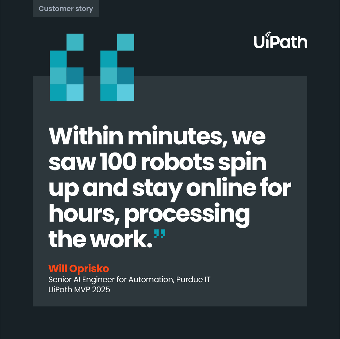 robots4testing's tweet image. How did a world-class university turn a 13-step setup into a 3-click experience—saving thousands of staff hours and scaling effortlessly during admissions spikes? 🏫📚 This is Purdue University’s #AgenticAutomation story. spr.ly/601874Fb6