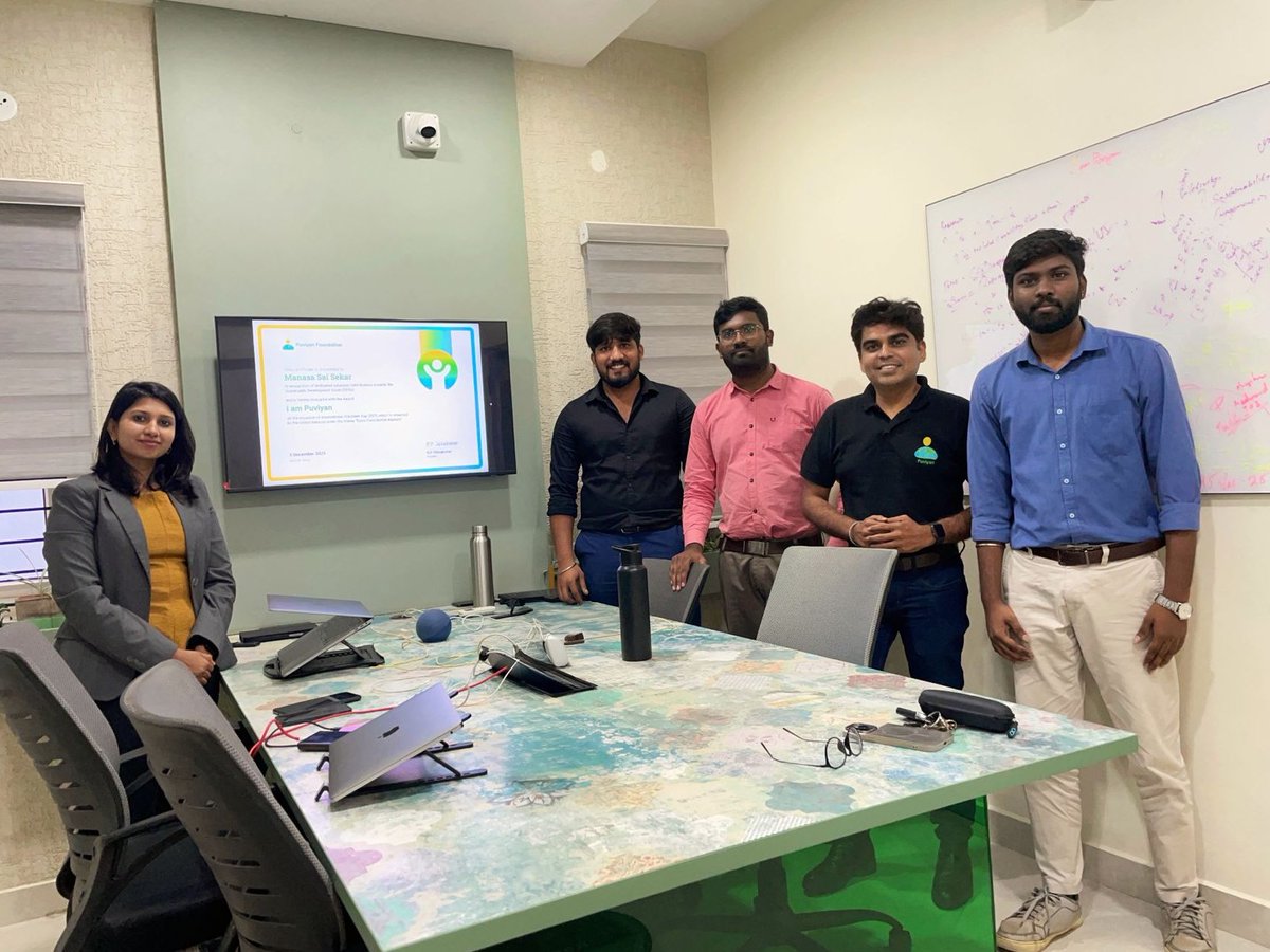 PuviyanFound's tweet photo. Honoured to recognise Manasa Sai Sekar with the “I am Puviyan” Award on #InternationalVolunteerDay, under the UN theme #EveryContributionMatters.  Her consistent work on environmental awareness and the SDGs shows how individual actions create real impact. https://t.co/6R6E5Q5kFg