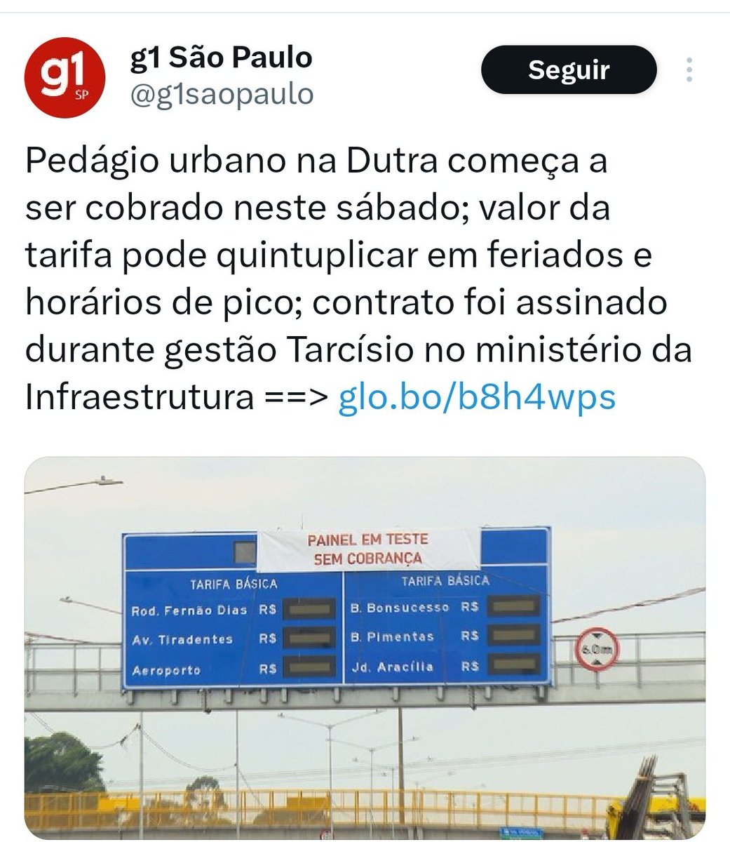 Vcs viram q o "Haddad" criou pedágio  até dentro das cidades em SP!?
 Não....péra🧐