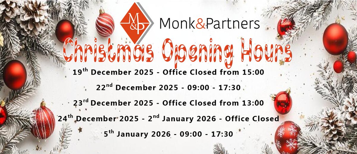 Our office hours over the Festive Season are as follows 🎅🎄☃️❄️